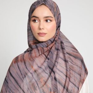 Tie-Dye Chiffon Brown Hijab